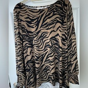 Susan Graver size L brown/black tunic